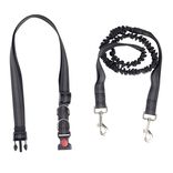 Laisse traction jogging canicross avec ceinture dorsale L120cm