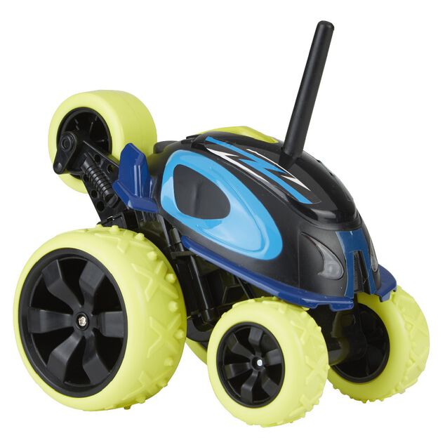 Voiture radiocommand&eacute;e Drago 360&deg; lumineuse vert bleu