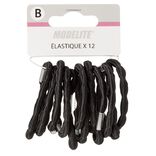 &Eacute;lastique latex ondul&eacute; noir x12