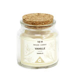 Bougie dans verre et bouchon liège Ø6xH6,5cm (4 modèles)