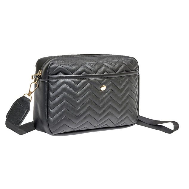 Sac à bandoulière noir  22x6,5xH14cm