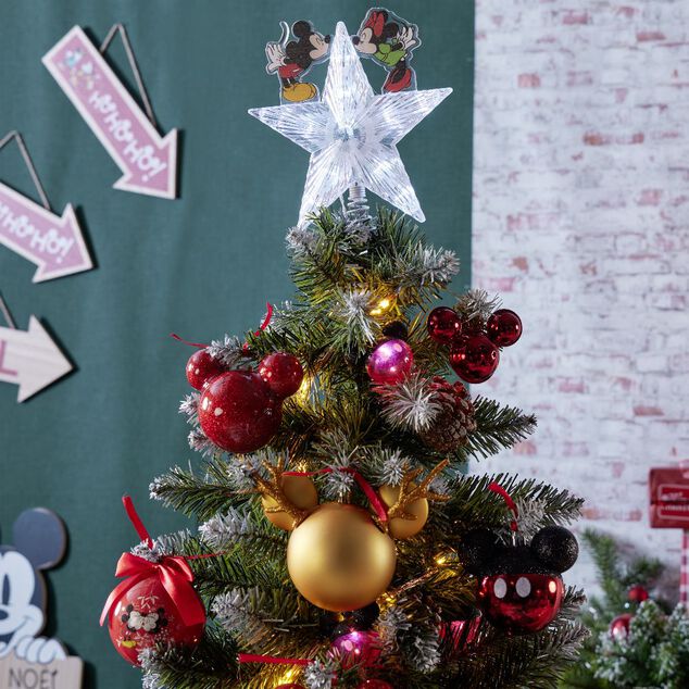 Cimier t&ecirc;te de sapin No&euml;l lumineuse Mickey et Minnie Disney