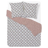 Parure de lit 2 personnes 240x220cm polycoton motif azt&egrave;que spirale