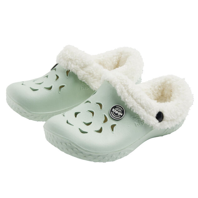 Sabots Hipps enfant fourr&eacute;s bleu azur 34/35