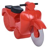 Roulette &agrave; pizza forme scooter rouge ou bleu