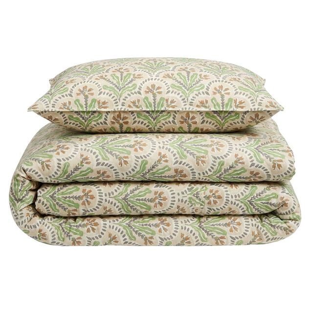 Parure de lit 1 personne 140x200cm polyester imprim&eacute; tropical (3 mod&egrave;les)