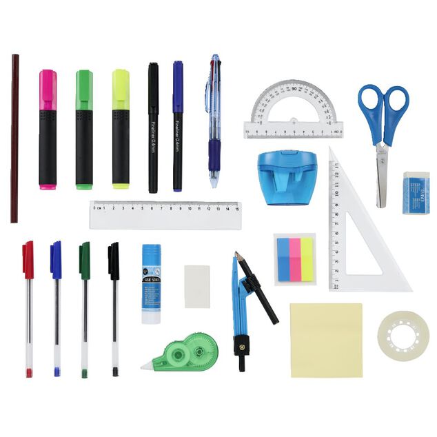 Coffret essentiels d'école 38 pièces