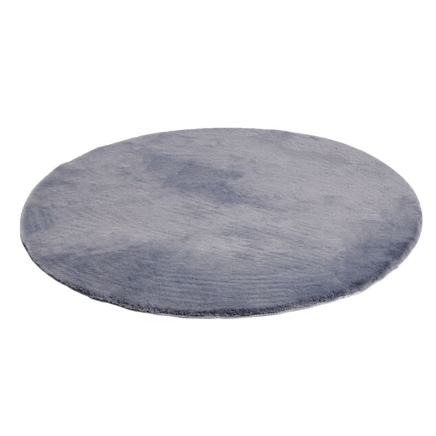 Tapis fausse fourrure gris &Oslash;80cm