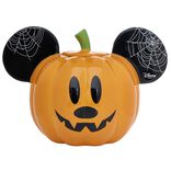 Bonbonni&egrave;re Disney Mickey citrouille orange et noir 2 faces &Oslash;14xH18cm