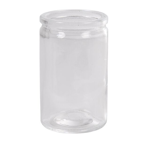 Contenant cylindrique en verre avec bouchon en li&egrave;ge x6