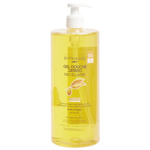 Gel douche dermo micellaire argan Byphasse pH neutre 1L