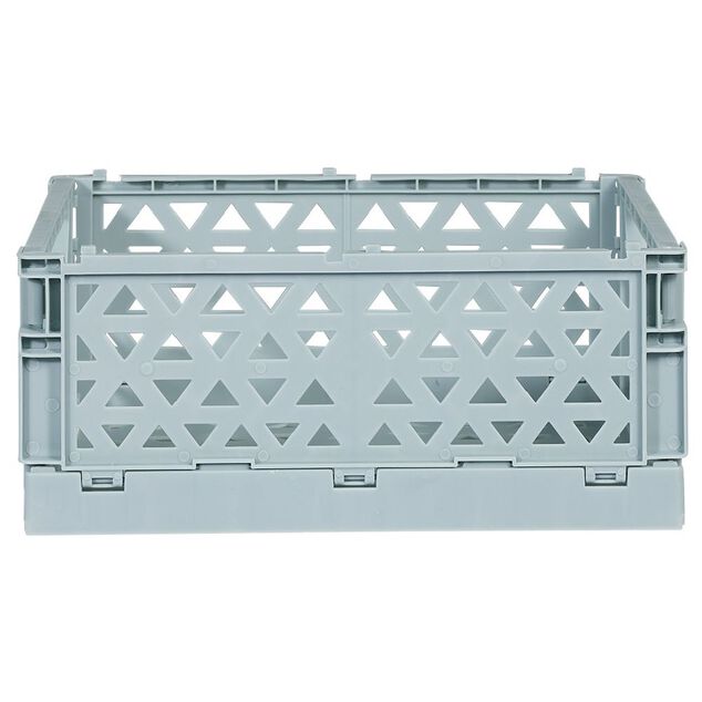 Caisse pliable polypropyl&egrave;ne 24x17x10cm bleu