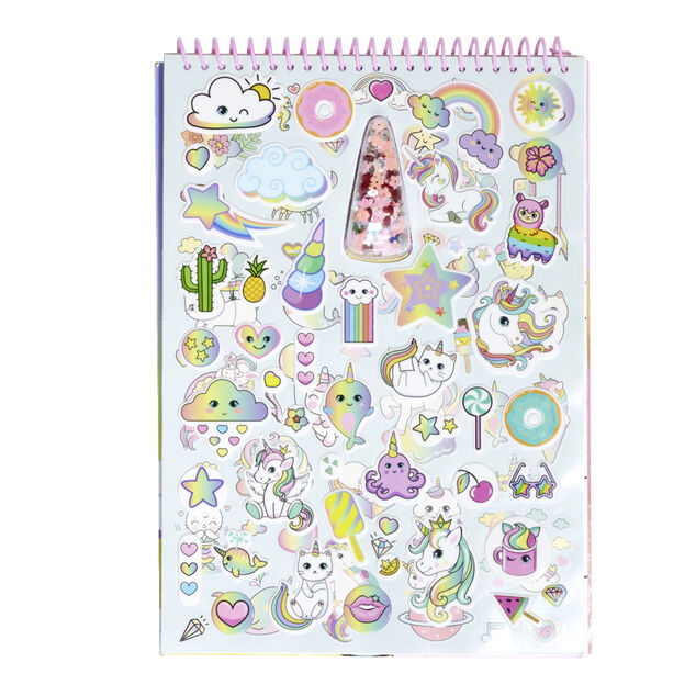 Livre coloriage avec stickers 21x30,5cm