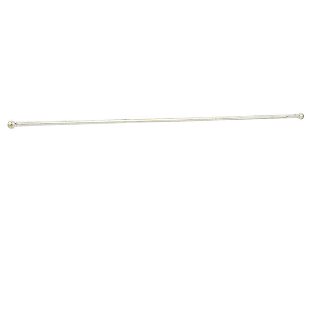Tringle &agrave; vitrage Extensible 60-80 cm embout boule blanc vieilli