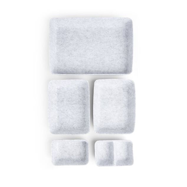 Pani&egrave;re de rangement en feutrine lot de 5 tailles