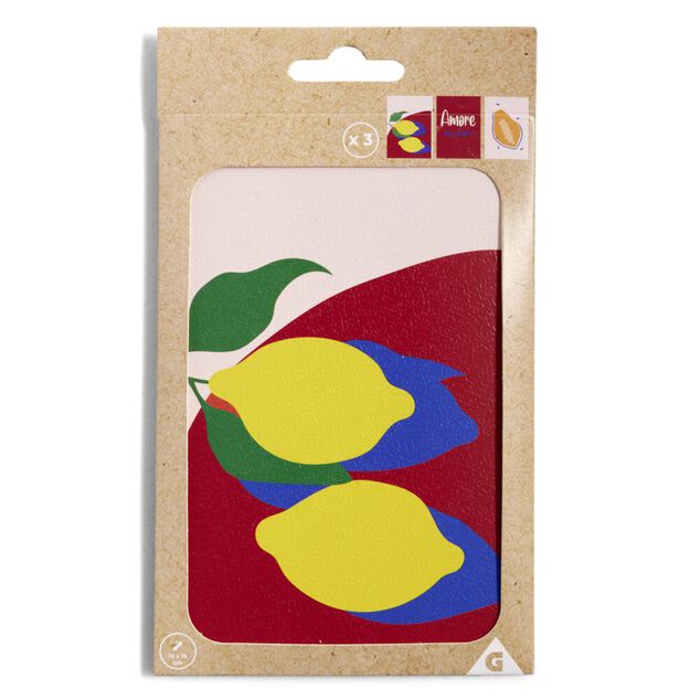 Lot de 3 affiches papier rouge et rose 10x15cm