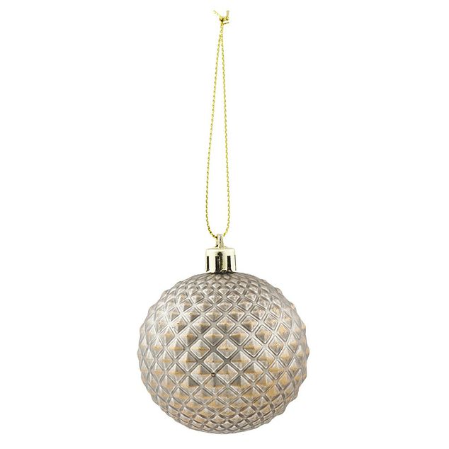 Boule de No&euml;l effet matelass&eacute;