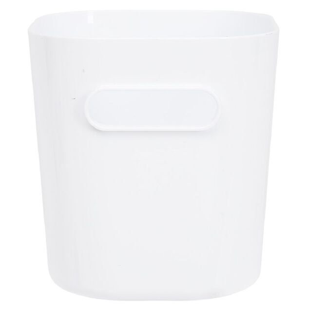 Bac de rangement avec poign&eacute;e blanc