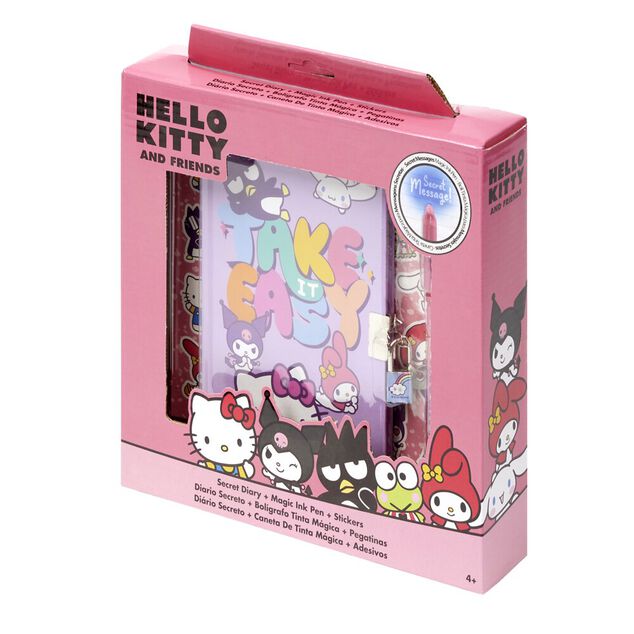 Journal intime Hello Kitty avec stylo encre magique 22x22,5cm