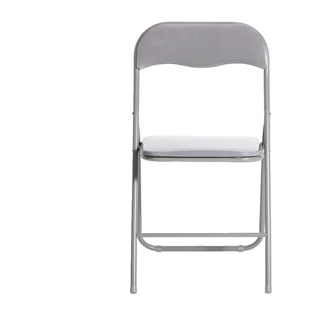 Chaise pliante Tracy m&eacute;tal gris fonc&eacute; L49xP49xH79cm