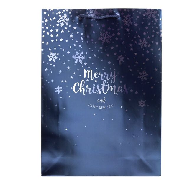 Sac cadeau Noël thème boréal 33x10xH46cm (2 modèles)