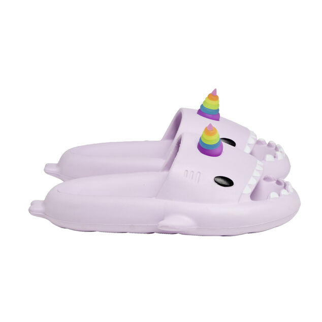 Chaussons requin licorne caoutchouc violet 36/37
