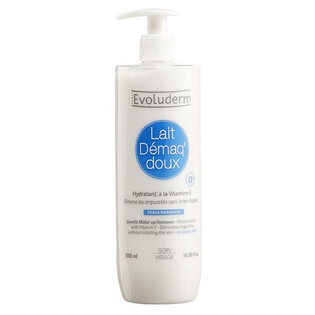 Lait d&eacute;maquillant Evoluderm peaux normales 500 ml