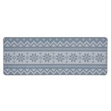 Tapis de cuisine motif flocon de neige gris 55x150cm