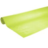 Nappe en papier gaufr&eacute; toile de lin vert kiwi 1,2x15m