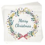 Serviette en papier motif Couronne de Noël x20