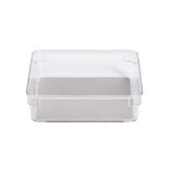 Organiseur de tiroir plastique transparent 16,3x16,3xH.4,8cm