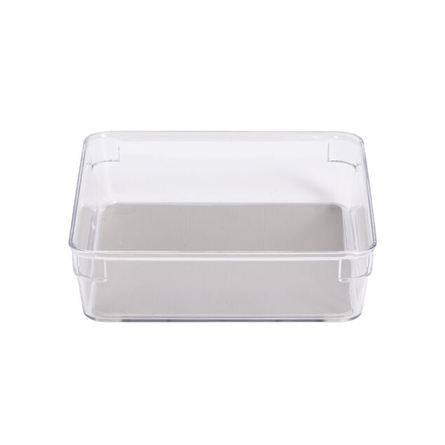 Organiseur de tiroir plastique transparent 16,3x16,3xH.4,8cm