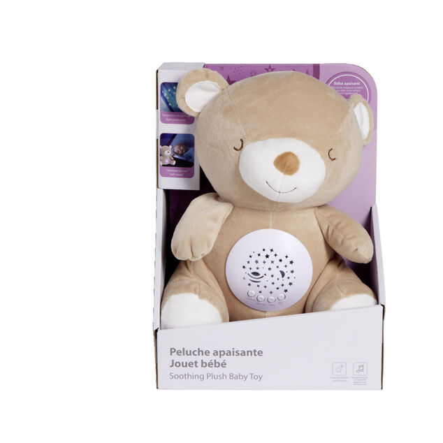 Peluche ours lumineux et sonore 24,5x17xH24,5cm