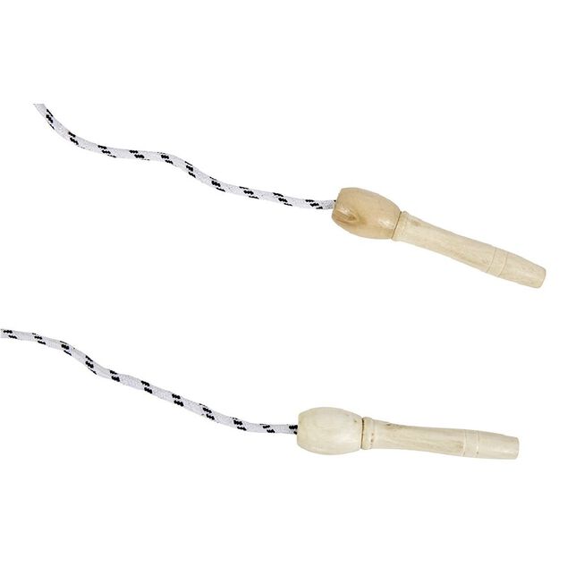 Corde &agrave; sauter avec poign&eacute;es en bois
