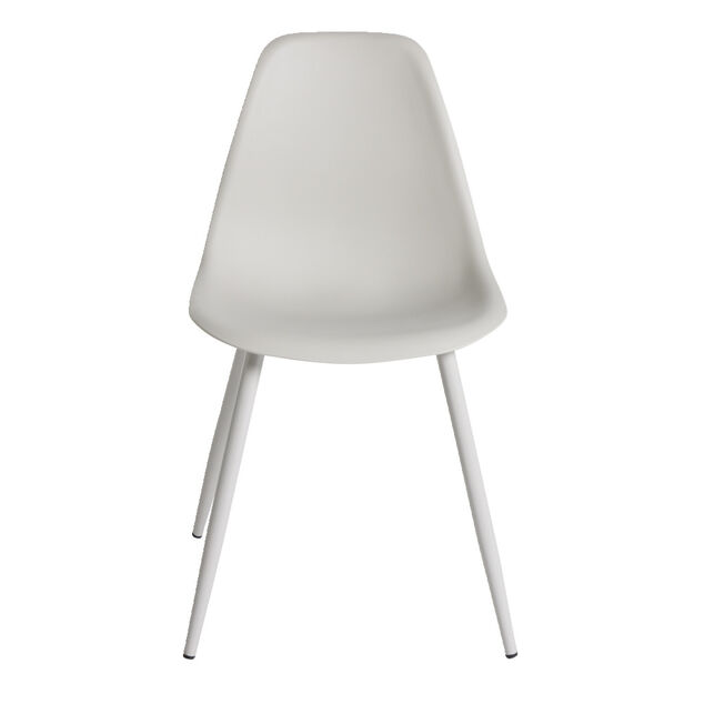 Chaise First métal et plastique gris clair 42,5x50xH78,5cm