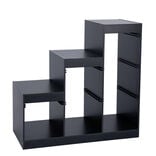 Structure de rangement en contreplaqué blanc forme escalier 97x44xH94cm