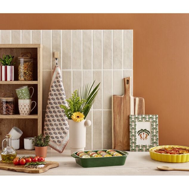 Plat &agrave; four rectangulaire c&eacute;ramique color&eacute; 19,5x32cm (3 mod&egrave;les)