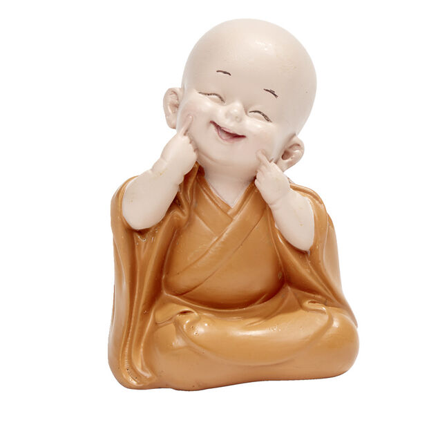 Figurine Bouddha moine polyr&eacute;sine assis - 6 postures