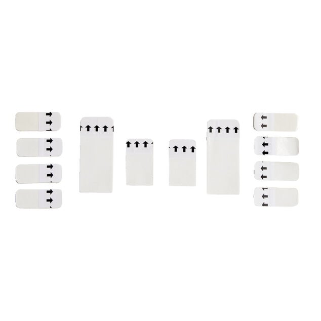 Lot de 12 languettes adh&eacute;sives double face pour accroche murale