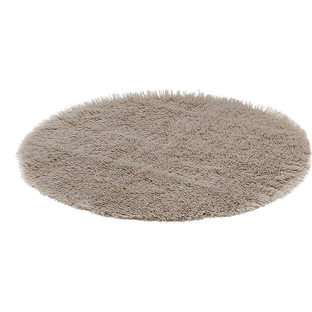 Tapis rond fourrure Shaggy taupe