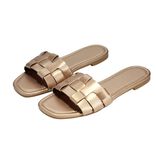 Sandales femme carrées simili rose gold 37/38