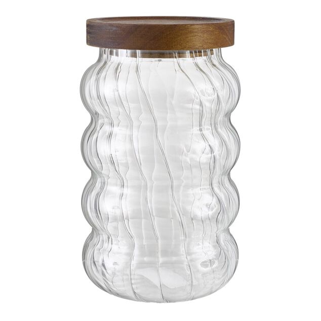 Bocal alimentaire en verre couvercle bois 800ml