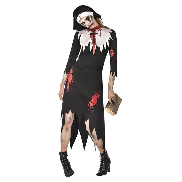 D&eacute;guisement adulte Halloween nonne zombie Taille L