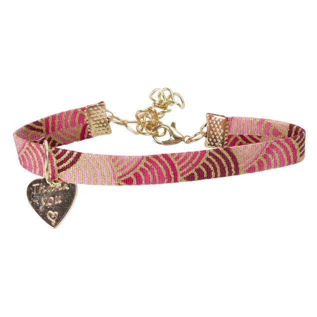 Bracelet remerciement Merci pour cette ann&eacute;e pampille coeur L10cm (3 mod&egrave;les)