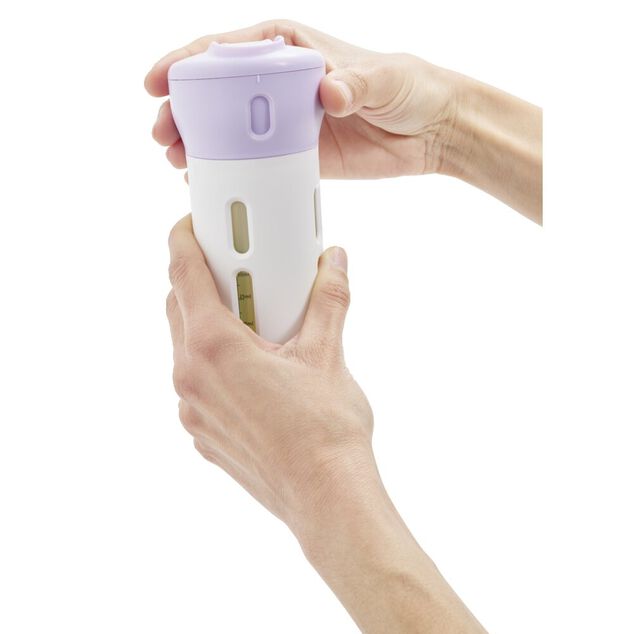 Flacon de voyage distributeur 4en1 bouchon pivotant