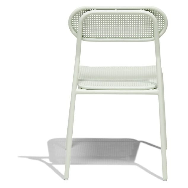 Chaise de jardin Faro empilable m&eacute;tal vert 48x52xH82cm