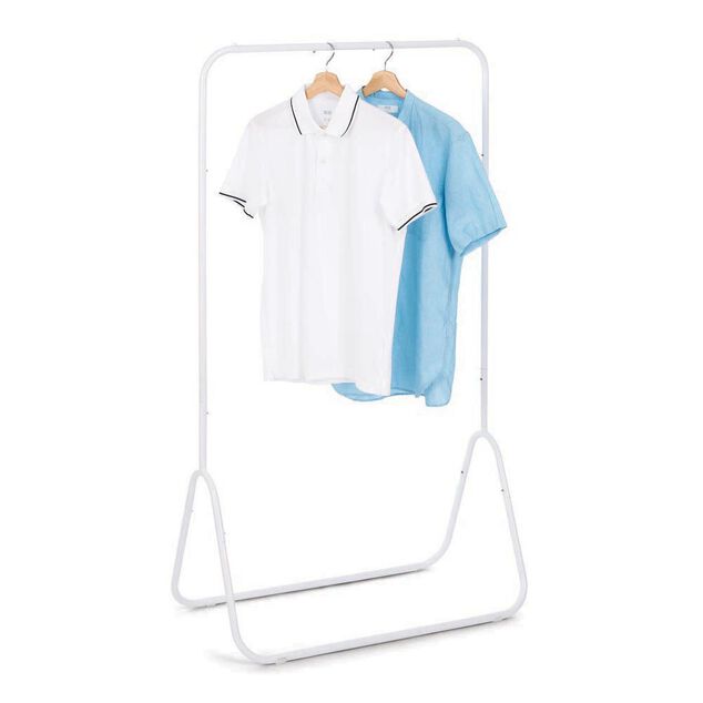 Portant v&ecirc;tement simple blanc 80x47xH148cm