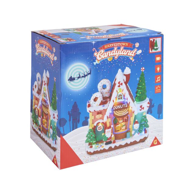 Usine à donuts animée lumineuse et musicale 22x13xH21,5cm