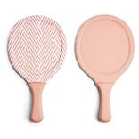 Raquette de plage x2 + 1 balle adulte plastique orange