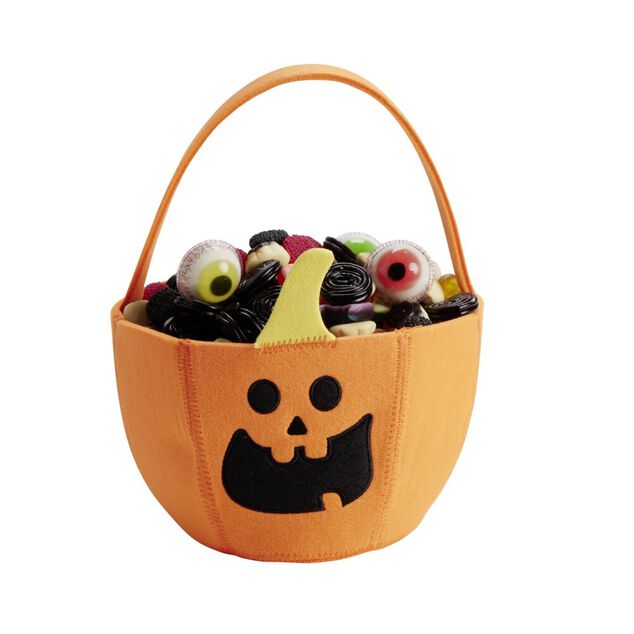Sac &agrave; bonbon Halloween feutrine 13xH17cm
